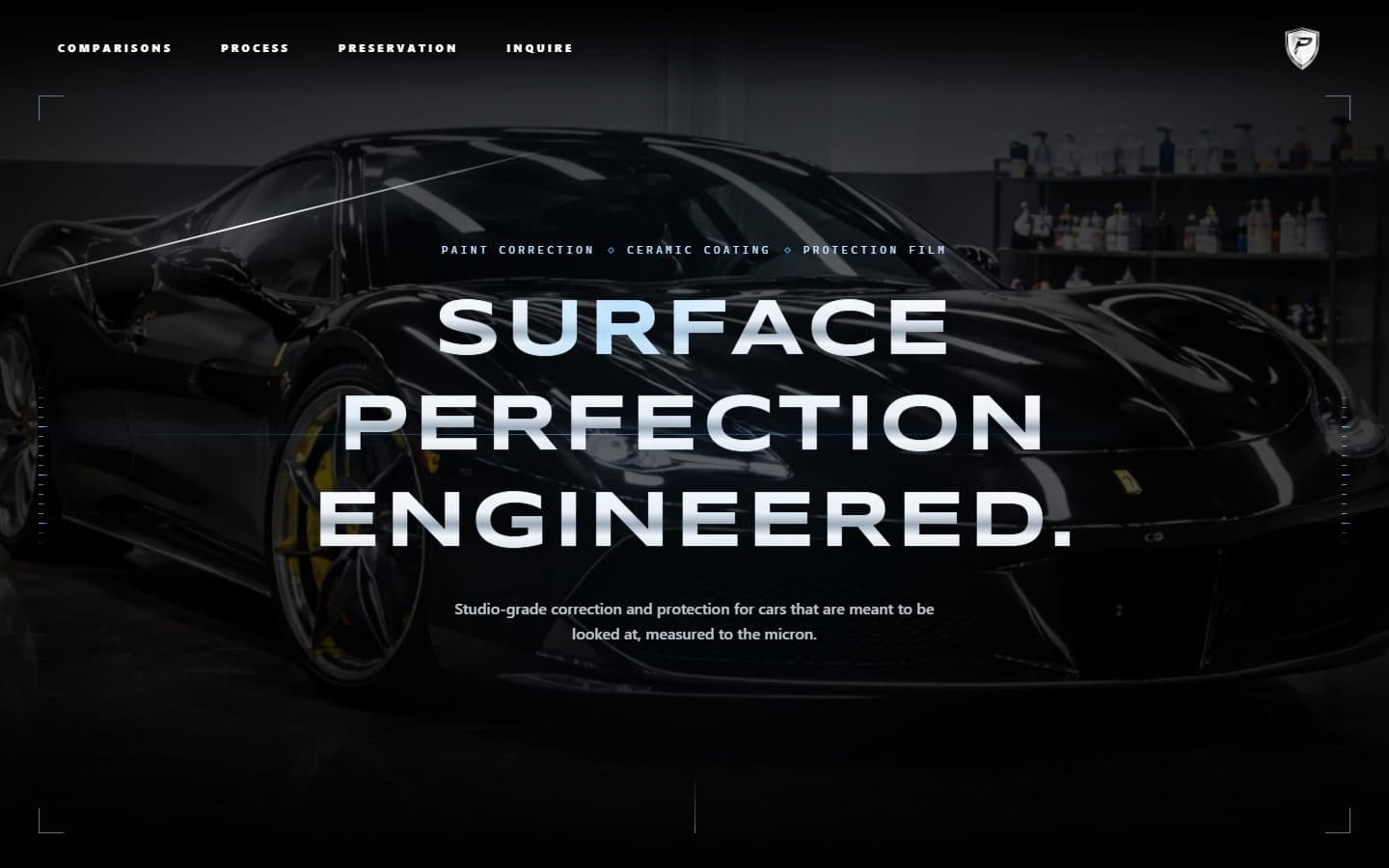 Precision Auto Detailing website homepage