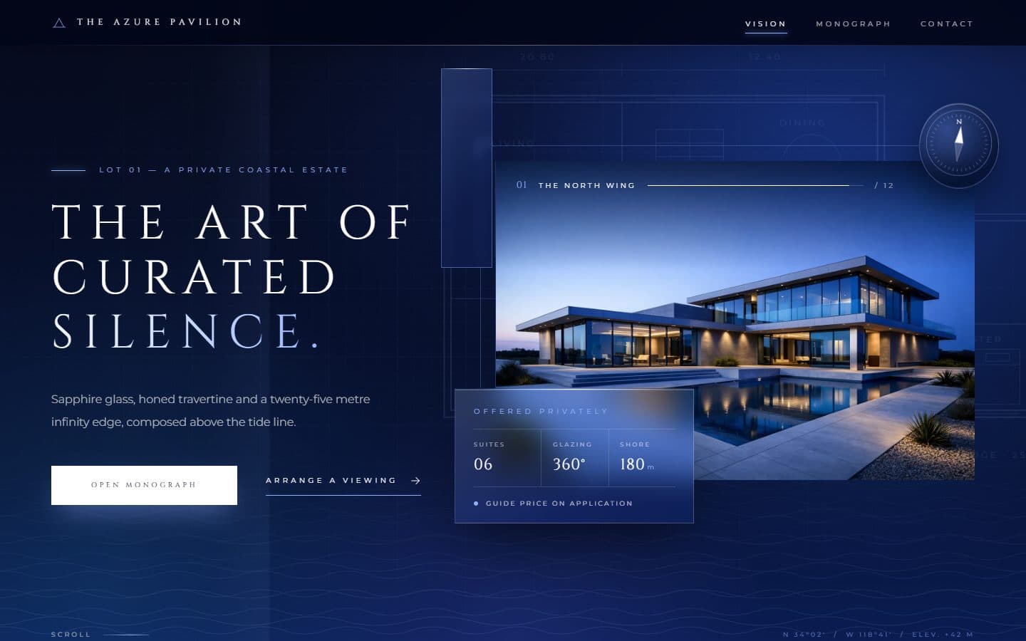 The Azure Pavilion website homepage