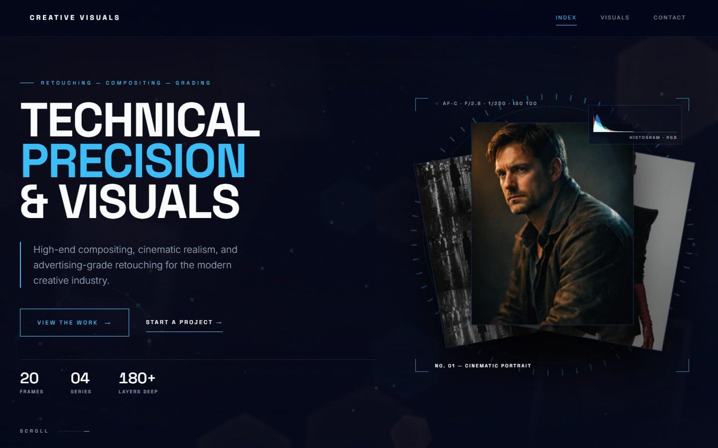 Visuals & Manipulation portfolio homepage